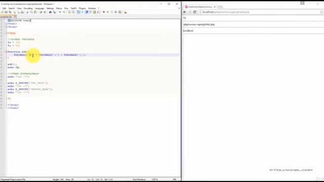 Chapter 25 : PHP Superglobal Variables смотреть онлайн