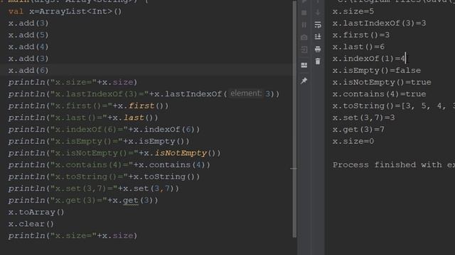 Kotlin | Array List Methods смотреть онлайн