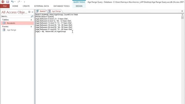 Ms Access: How to extract Age Group Range Statistic смотреть онлайн