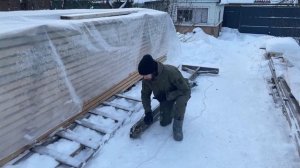 Как сделать жираф для подъема стены каркасного дома?