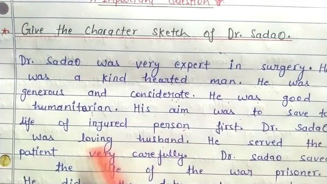 12th English का most important question|Give the Character sketch of Dr sadao#class12 #boardexam202 смотреть онлайн