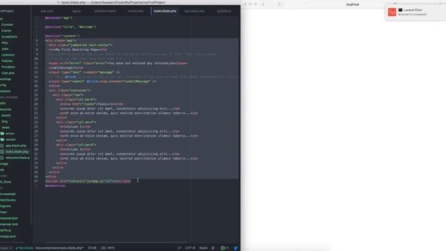 Laravel Creating Your First Laravel Route web.php смотреть онлайн