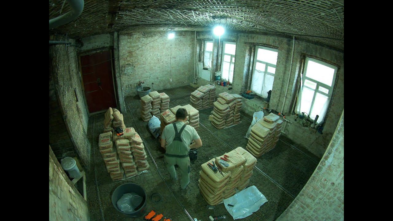 Стяжка в старом фонде на первом этаже. TimeLapse Октябрь 2022 смотреть онлайн