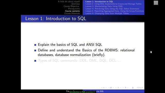 Introduction to SQL | online course | Overview смотреть онлайн
