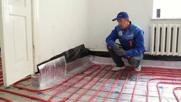 Монтаж водяного теплого пола учениками. Первые результаты