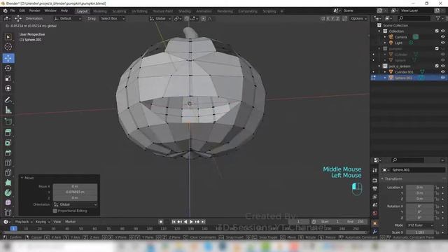 Halloween Pumpkin in Blender | Low Poly Pumpkin смотреть онлайн