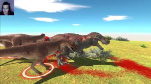 4 Аллозавр vs T-Rex | Кто победит | Animal Revolt Battle Simulator