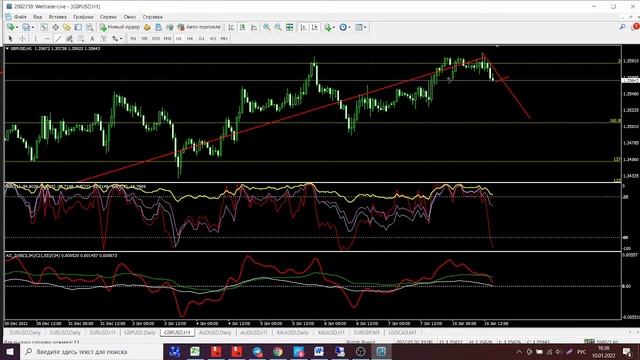 Обзор EUR/USD, GBP/USD, AUD/USD, Gold на 10.01.2022 смотреть онлайн