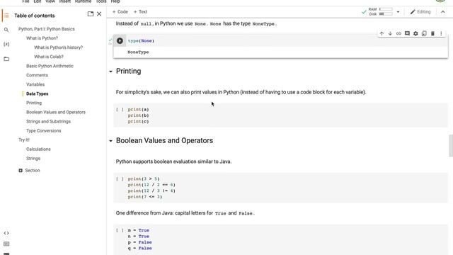 CS1520 Lecture02a: Python Basics in Colab - data types, arithmetic, and variables смотреть онлайн