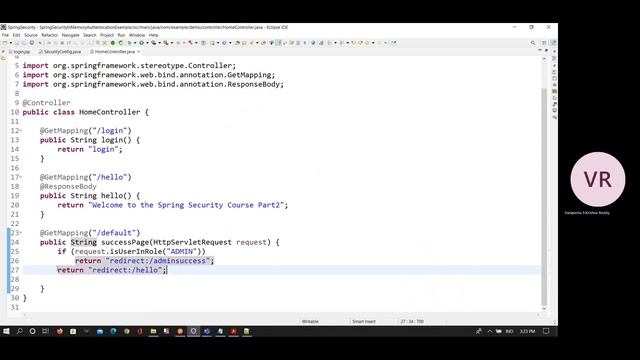 Redirect to different pages after Login with Spring Security смотреть онлайн