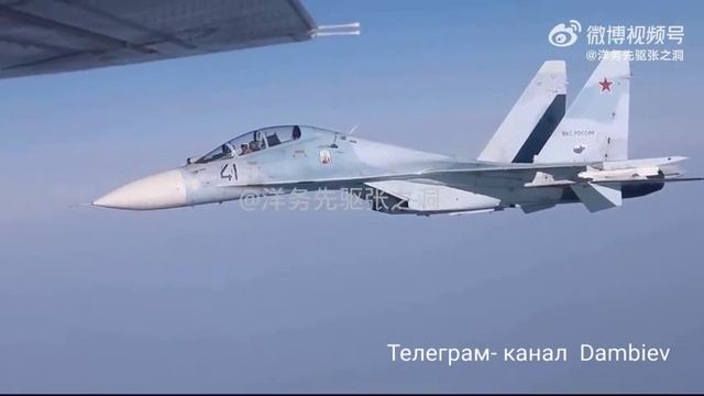 ВКС России встречает ракетоносцы-бомбардировщики Xian H-6K ВВС НОАК. смотреть онлайн