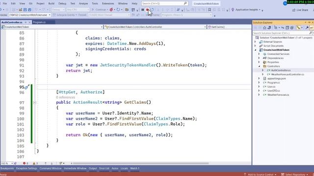 .NET EFCore | Read JWT Authorization Claims of a user in Web API смотреть онлайн