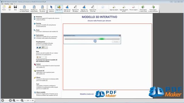 Tutorial 3D PDF Maker for AutoCAD - 1. Inserire nel PDF un modello 3D di AutoCAD смотреть онлайн