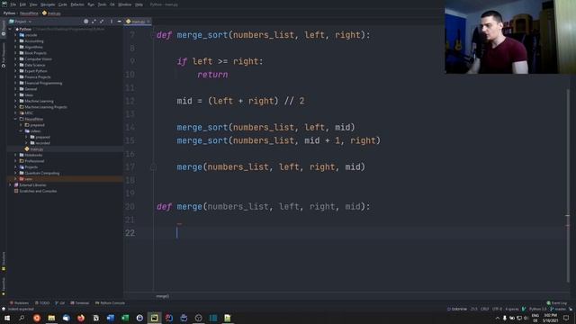 Merge Sort in Python смотреть онлайн