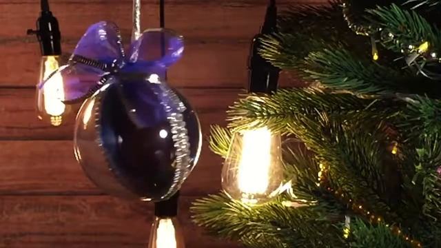 Синий тинсел - Новогодний фото-шар смотреть онлайн