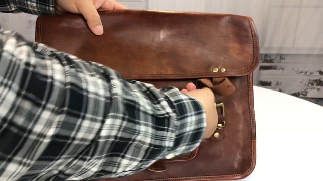 Goat Leather Laptop Messenger Bag Review смотреть онлайн