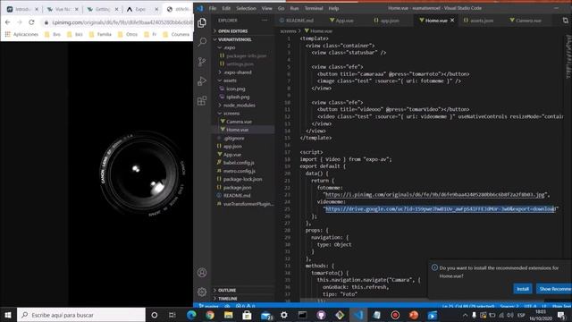 Deber 1 - App móvil de cámara y video utilizando Vue Native Framework - Seminario смотреть онлайн