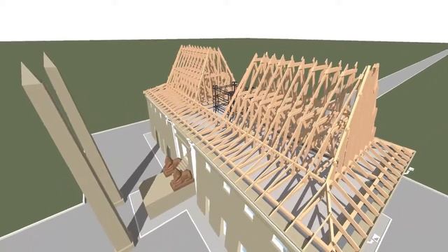 Анимация построения крыши смотреть онлайн