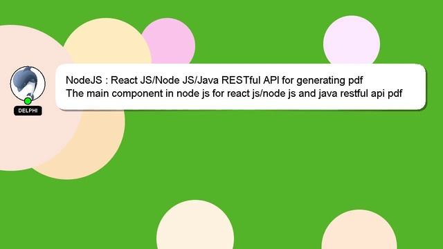 NodeJS : React JS/Node JS/Java RESTful API for generating pdf смотреть онлайн