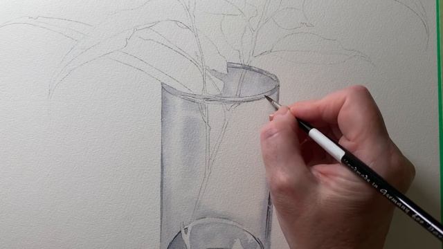 A Simple Watercolor Glass Vase Painting смотреть онлайн