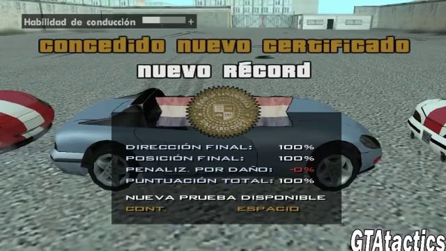 GTA San Andreas - Mision #46 - Back to school - Prueba #7: El 90 - Tutorial [ GTAtactics ] смотреть онлайн