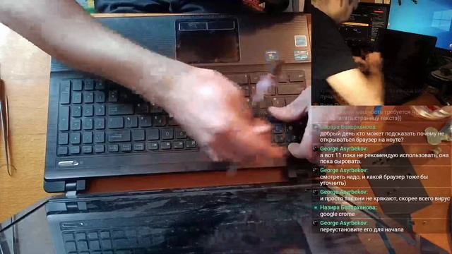 Ковыряюсь в ноутбуке ASUS K53E. Обслуживание. Тормозит. Перегревается. смотреть онлайн