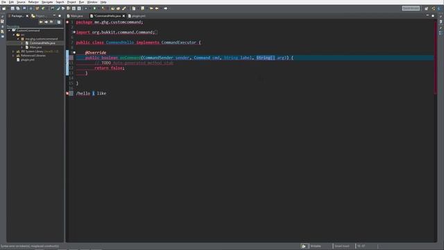 Minecraft Bukkit/Spigot Plugin Tutorial #2: Custom Commands смотреть онлайн