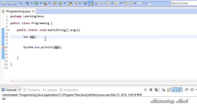 Creating and using Variables | Java Programming Video Tutorial смотреть онлайн