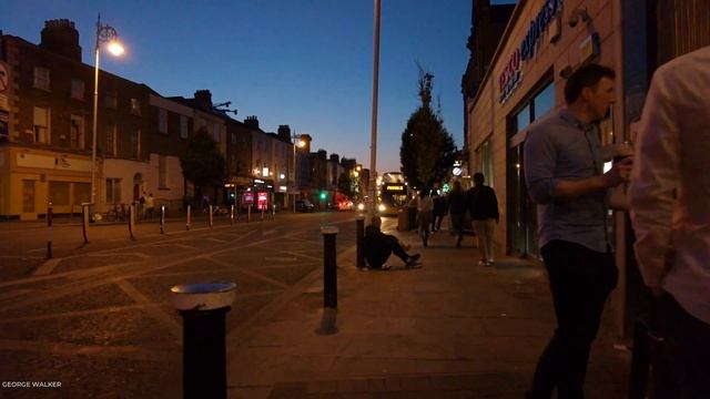 Dublin Ireland Nightlife After 10pm Walking Tour 4K 60fps смотреть онлайн
