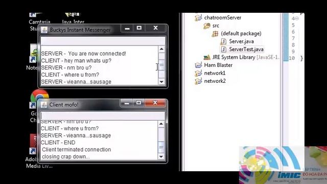 Intermediate Java Tutorial 59 Running Buckys Instant Messenger! смотреть онлайн