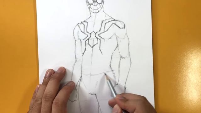How to Draw IRON SPIDER (Avengers: Infinity War) | Narrated Easy Step-by-Step Tutorial смотреть онлайн