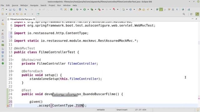 Testes unitários em Controllers com Spring MockMVC смотреть онлайн