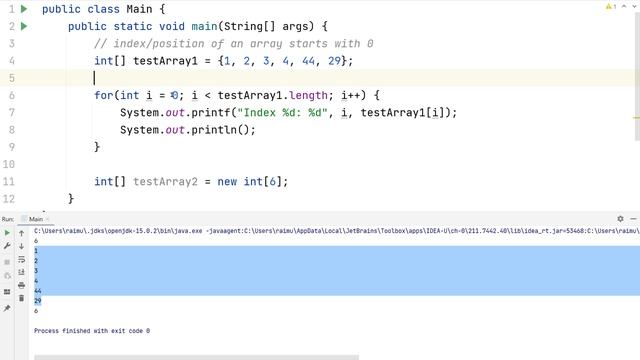 Java - a little bit about arrays смотреть онлайн