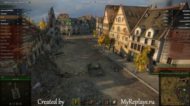 WOT: Siegfried Line - T-44 - 5 frags смотреть онлайн