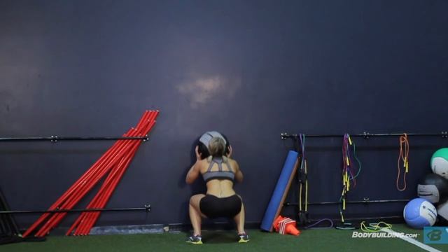 Wall Ball Squats | Exercise Guide смотреть онлайн