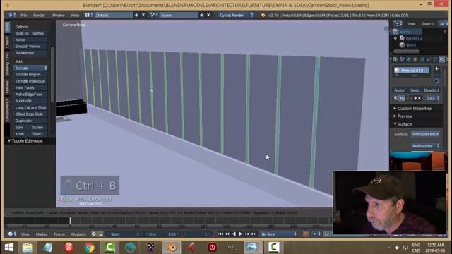 Blender: Modeling a Cartoon Stool (Part 2: Abacus, Floor Register) смотреть онлайн