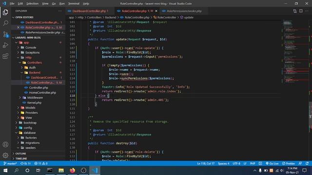 14 Role CRUD Authorization Part Complete | Laravel mini blog смотреть онлайн