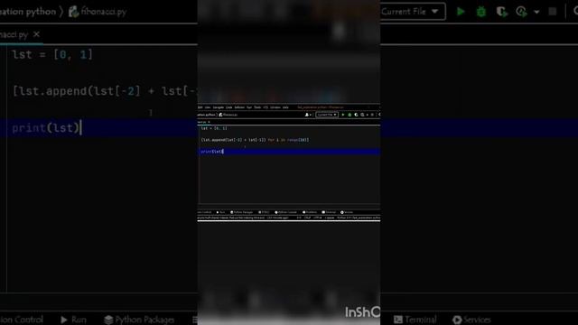 Как получить ряд чисел Фибоначчи #programming #subscribe #python #pythonforbeginners #amazing #like смотреть онлайн