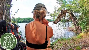 Одиночный поход Спасаюсь от жары в реке Ночевка в соснах