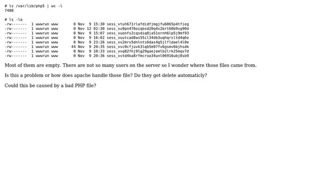 DevOps & SysAdmins: Apache has many PHP session files смотреть онлайн