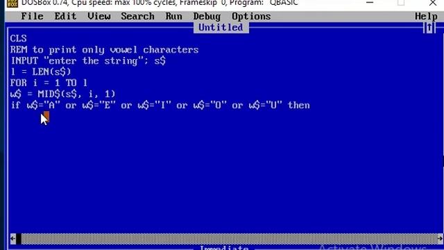 Qbasic Program To Print Vowel Letters Of Input String [IN HINDI] смотреть онлайн