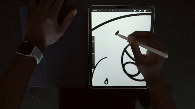 Drawing with the 11" iPad Pro in Procreate. смотреть онлайн