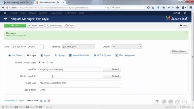 JoomlaShine Template Configuration | Video 2: Logo Configuration смотреть онлайн