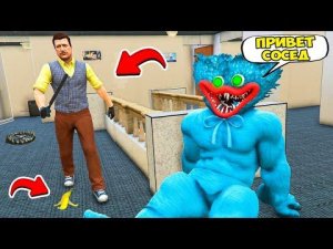 КАЧОК ХАГГИ ВАГГИ в ГОСТЯХ У СОСЕДА Poppy Playtime ГТА 5 МОДЫ ПОППИ ПЛЕЙТАЙМ ОБЗОР МОДА в GTA 5