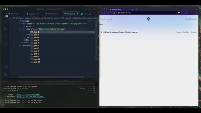Construye un portafolio web en menos de 25 minutos con Nuxt 3 y UnoCSS | Minimal Portfolio #3 смотреть онлайн