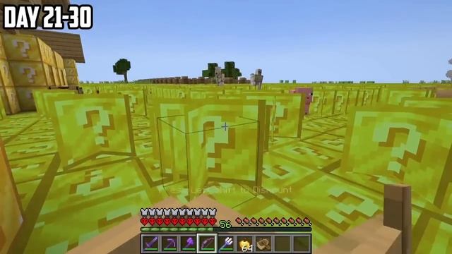 We Survived 100 Days In LuckyBlock Only World In Minecraft Hardcore..!