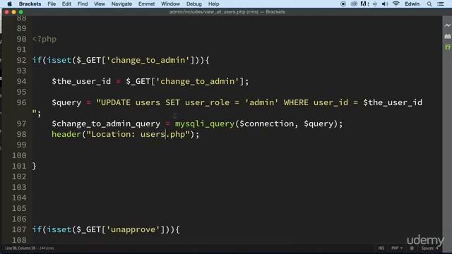 11 Changing user roles - CMS USERS - PHP COURSE CMS PROJECT смотреть онлайн