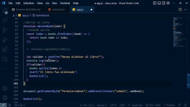 Eliminar elementos de un arreglo en javascript смотреть онлайн