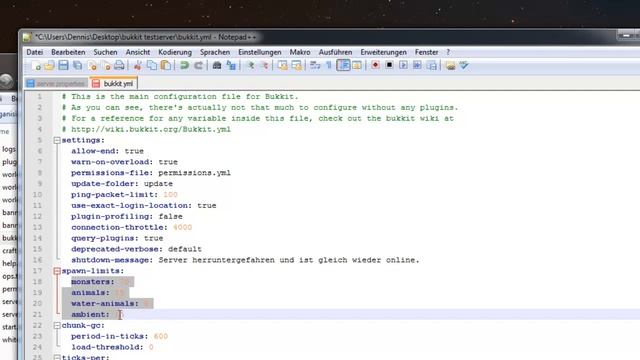 Tutorial Bukkit - bukkit.yml einstellen смотреть онлайн