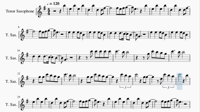 Tenor Sax Sheet Music: How to play Wrecking Ball by Miley Cyrus смотреть онлайн
